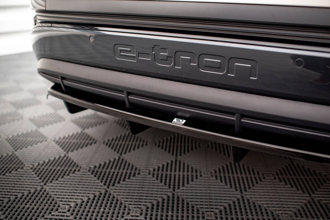 Maxton Design Rear Splitter (with vertical bars) Audi Q4 e-tron Sportback S-line Mk1