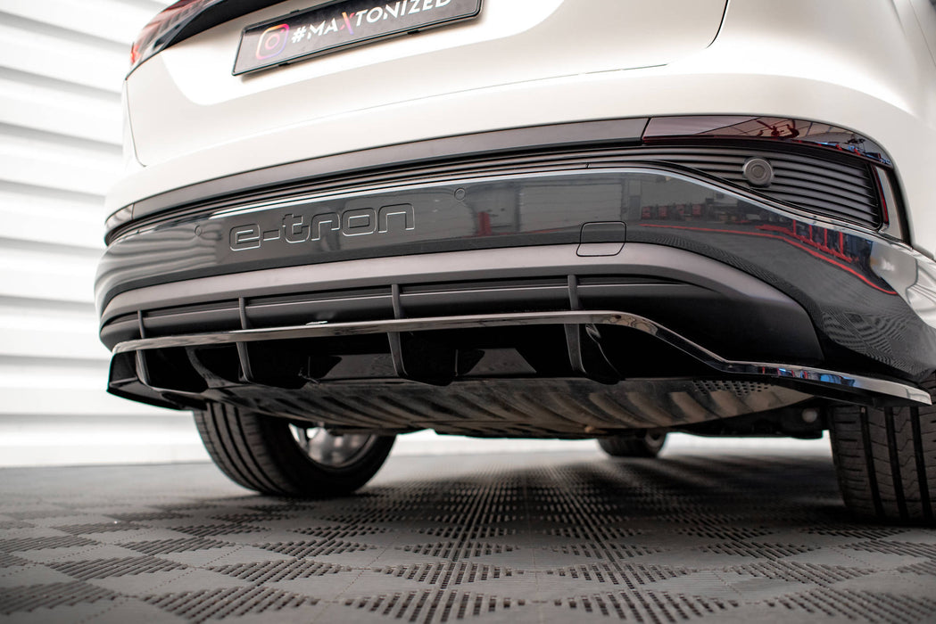 Maxton Design Rear Splitter (with vertical bars) Audi Q4 e-tron Sportback S-line Mk1