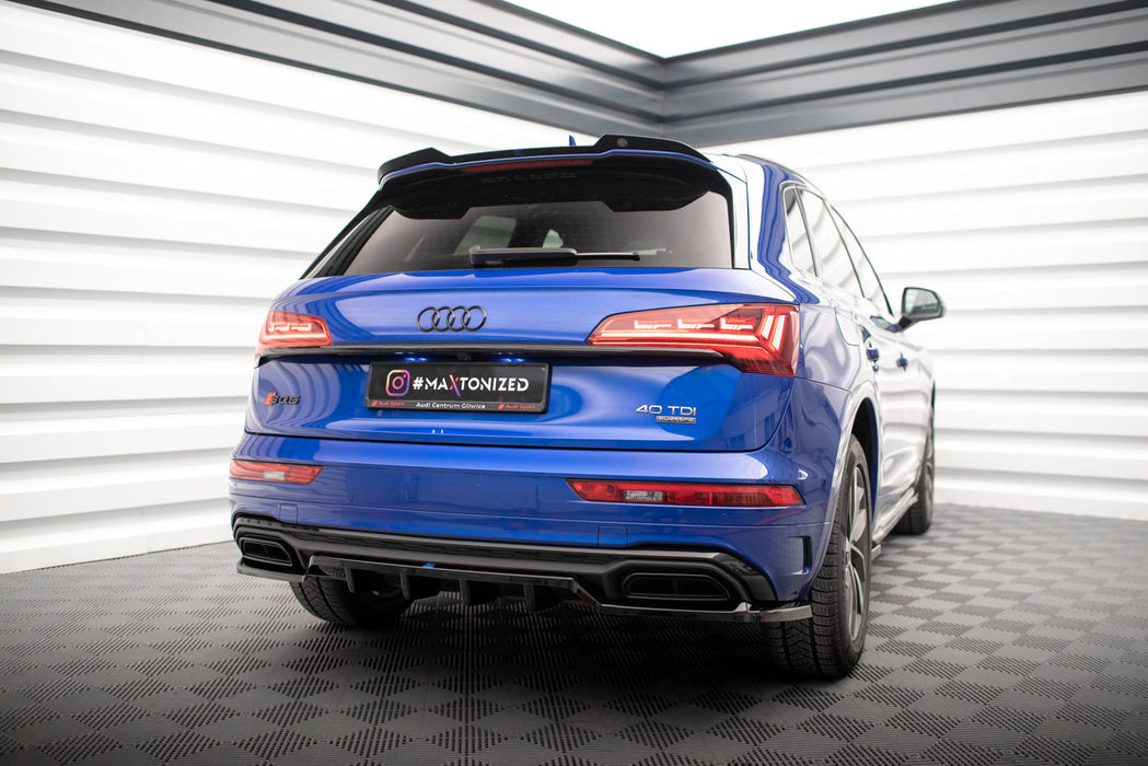 Maxton Design Rear Splitter (with vertical bars) Audi Q5 S-Line SUV Mk2 Facelift