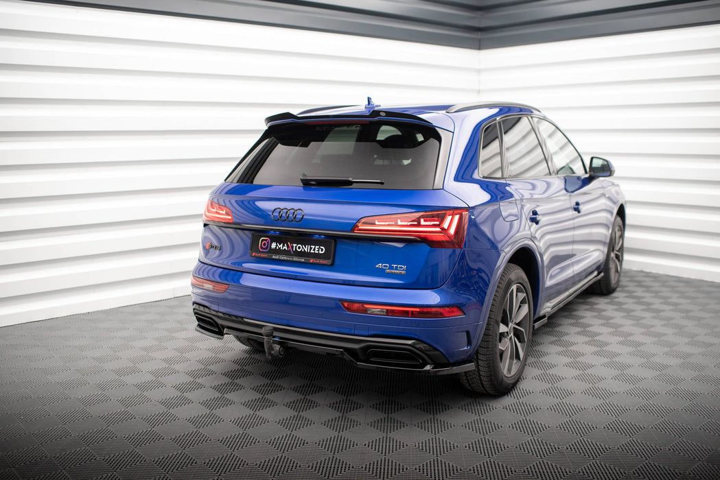 Maxton Design Rear Splitter (with vertical bars) Audi Q5 S-Line SUV Mk2 Facelift