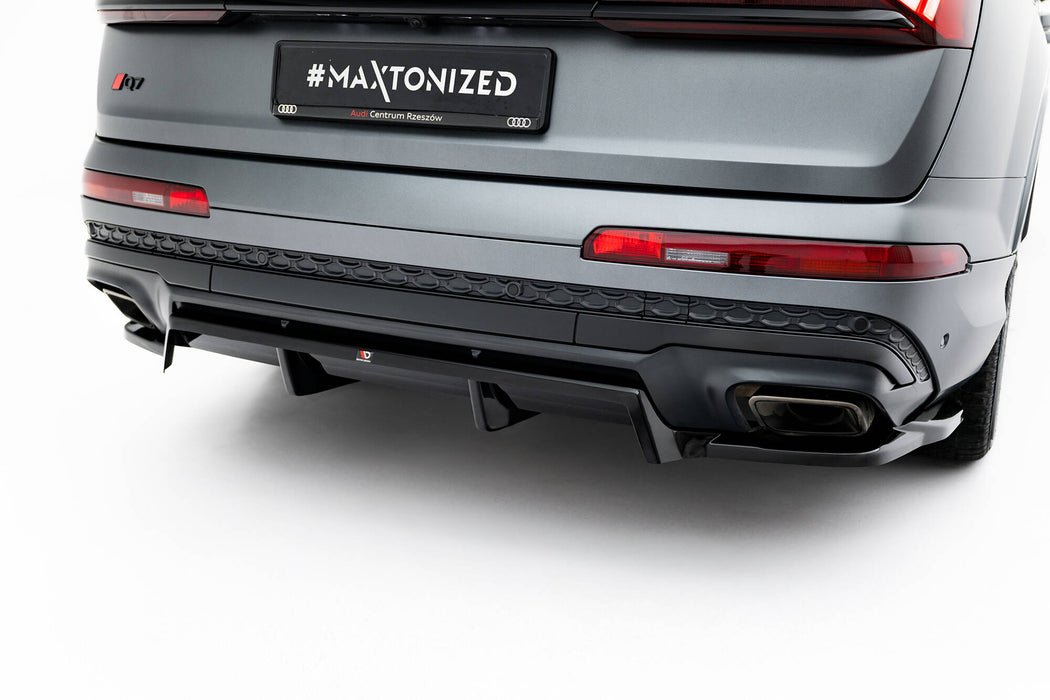 Maxton Design Rear Splitter (with vertical bars) Audi Q7 S-Line Mk2 Facelift 2