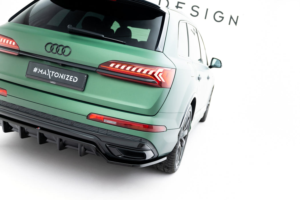 Maxton Design Rear Splitter (with vertical bars) Audi Q7 S-Line Mk2 Facelift