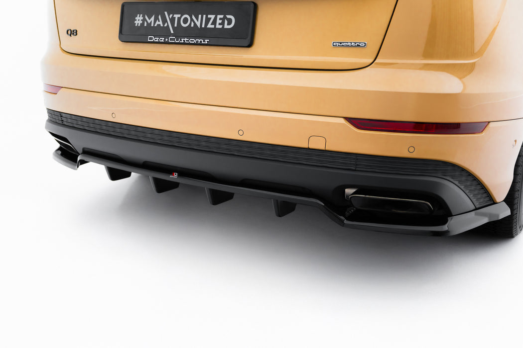 Maxton Design Rear Splitter (with vertical bars) Audi Q8 Mk1 Facelift