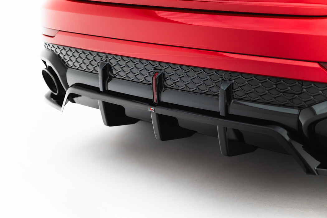 Maxton Design Rear Splitter (with vertical bars) Audi RSQ8 Mk1 Facelift