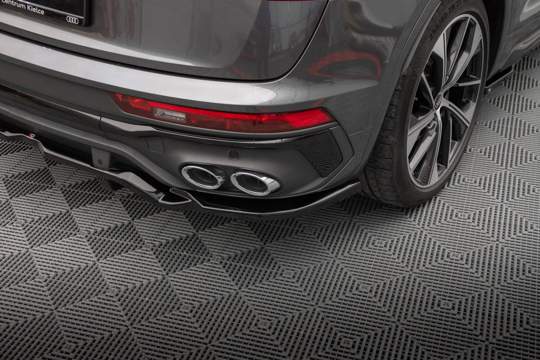 Maxton Design Rear Splitter (with vertical bars) Audi SQ5 / Q5 S-Line Sportback Mk2 Facelift