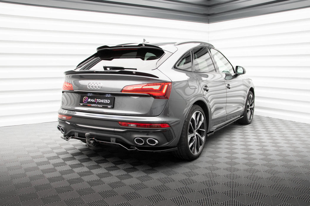 Maxton Design Rear Splitter (with vertical bars) Audi SQ5 / Q5 S-Line Sportback Mk2 Facelift
