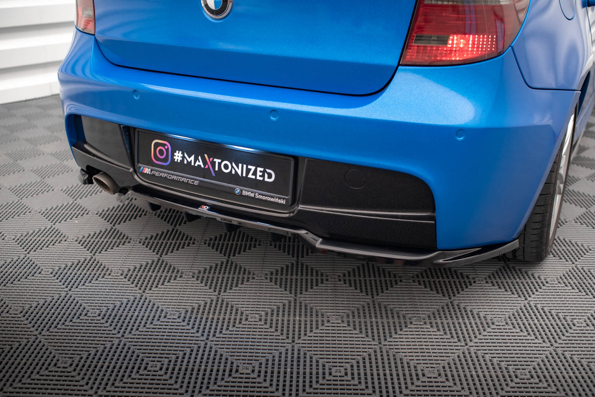 Maxton Design Rear Splitter (with vertical bars) BMW 1 M-Pack E87 ...