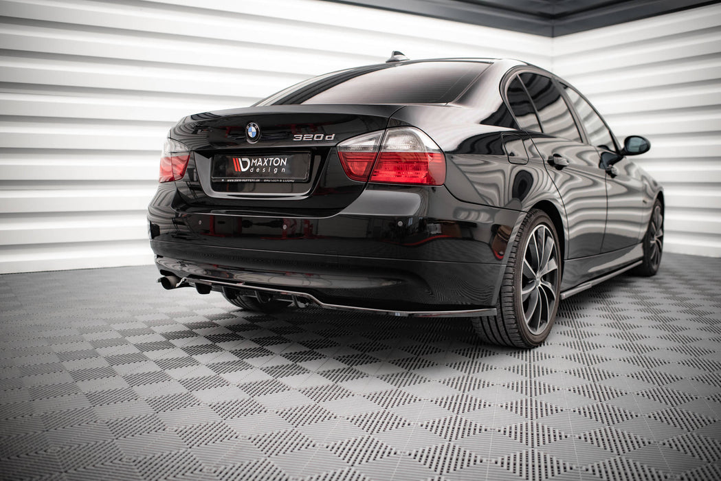 Maxton Design Rear Splitter (with vertical bars) BMW 3 Sedan E90