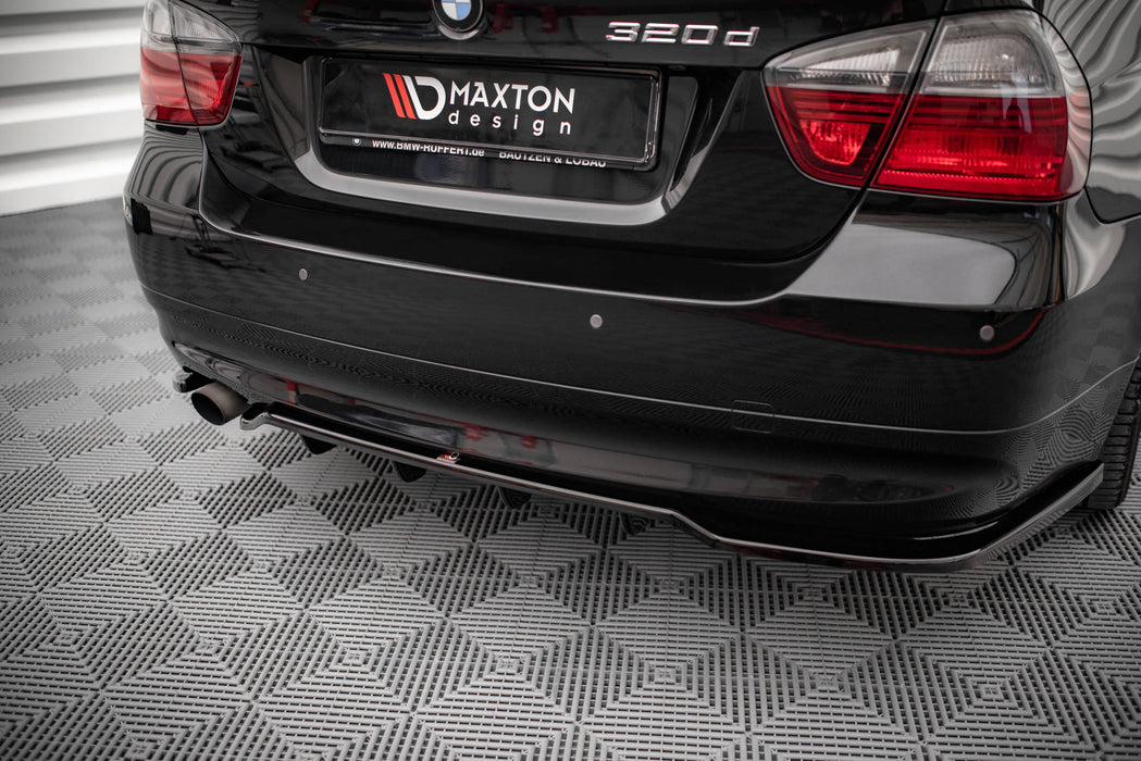 Maxton Design Rear Splitter (with vertical bars) BMW 3 Sedan E90