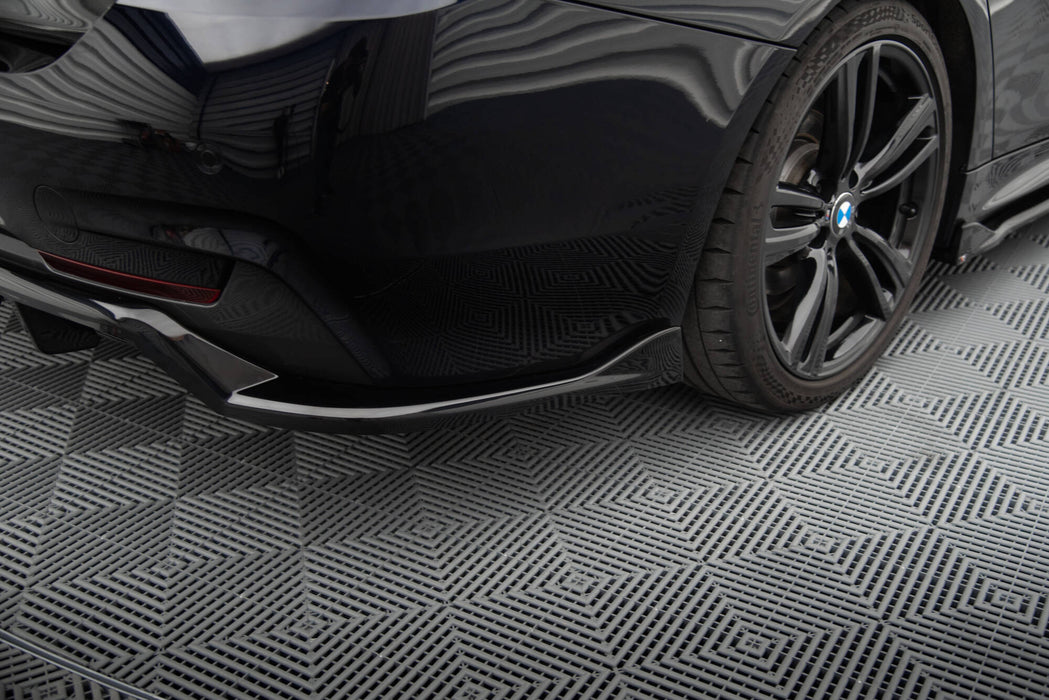 Maxton Design Rear Splitter (with vertical bars) BMW 4 Coupe / Gran Coupe / Cabrio M-Pack F32 / F36 / F33