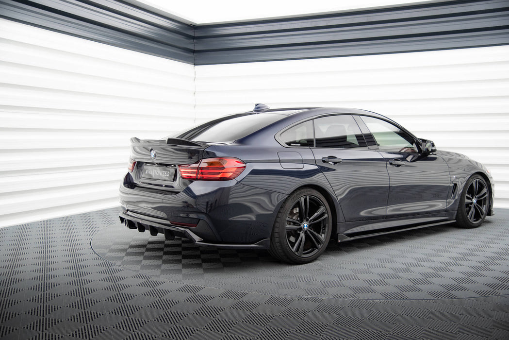Maxton Design Rear Splitter (with vertical bars) BMW 4 Coupe / Gran Coupe / Cabrio M-Pack F32 / F36 / F33