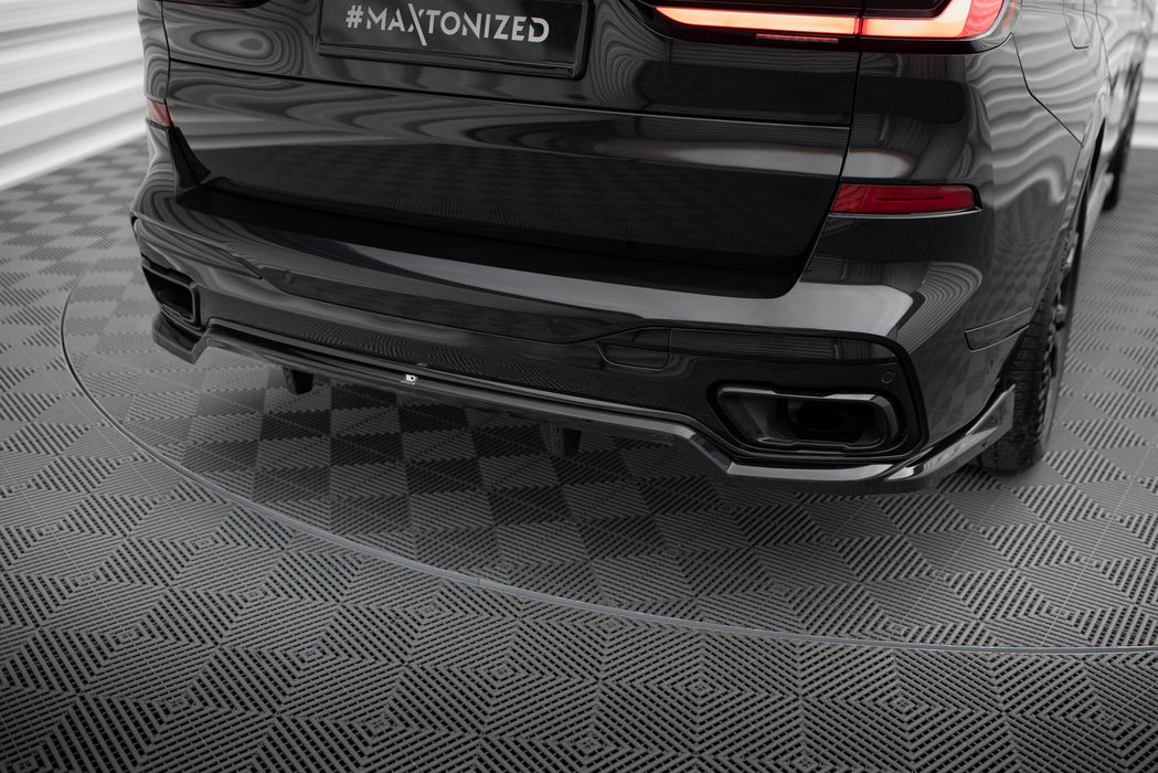 Maxton Design Rear Splitter (with vertical bars) BMW X7 M-Pack G07 Facelift
