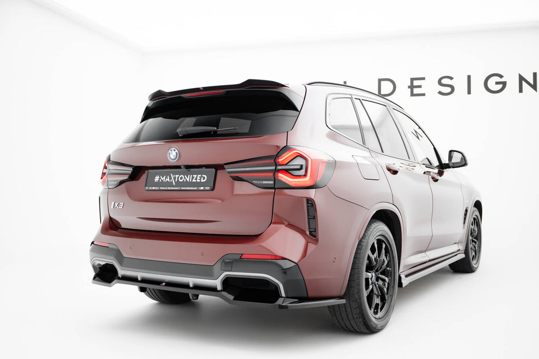 Maxton Design Rear Splitter (with vertical bars) BMW iX3 M-Pack G08 Facelift