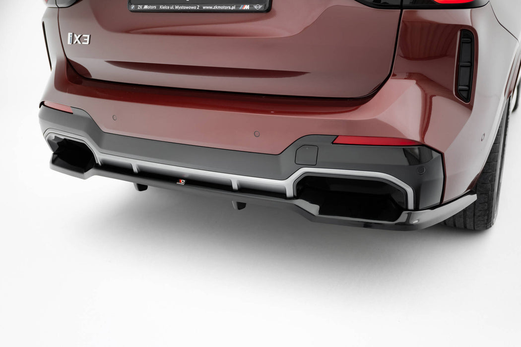 Maxton Design Rear Splitter (with vertical bars) BMW iX3 M-Pack G08 Facelift