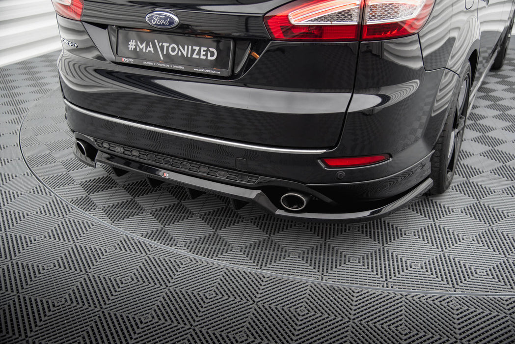 Maxton Design Rear Splitter (with vertical bars) Ford Mondeo ST-Line Estate Mk4 Facelift
