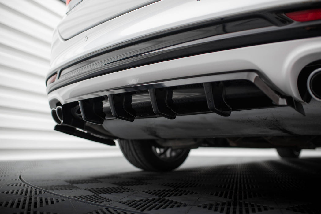 Maxton Design Rear Splitter (with vertical bars) Ford Mondeo Sport Mk5 Facelift / Fusion Sport Mk2 Facelift