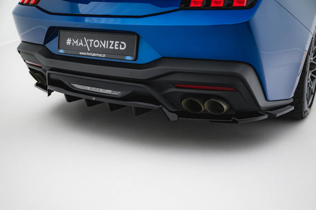Maxton Design Rear Splitter (with vertical bars) Ford Mustang GT Mk7