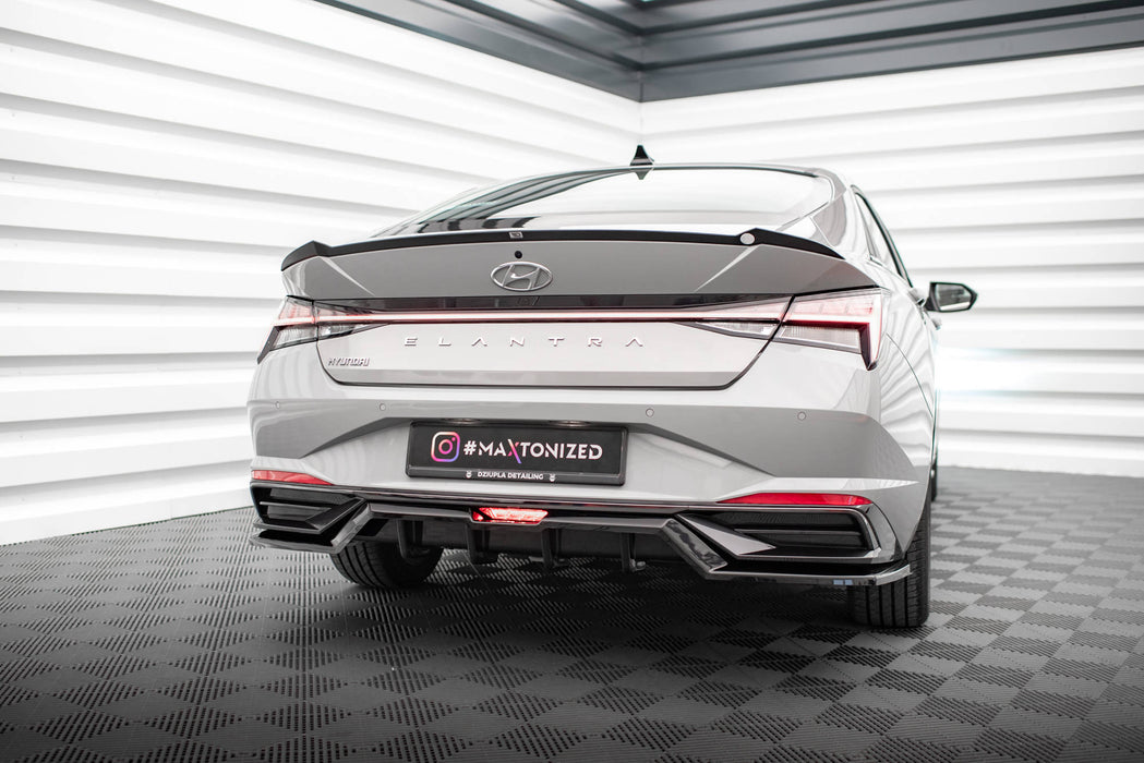 Maxton Design Rear Splitter (with vertical bars) Hyundai Elantra Mk7