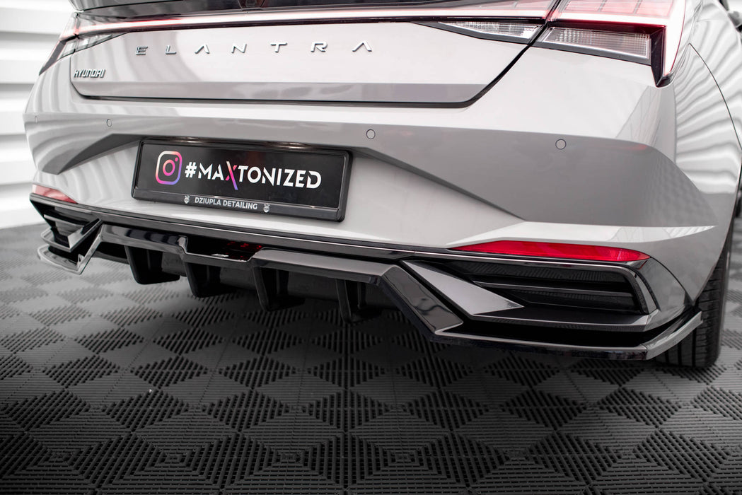 Maxton Design Rear Splitter (with vertical bars) Hyundai Elantra Mk7