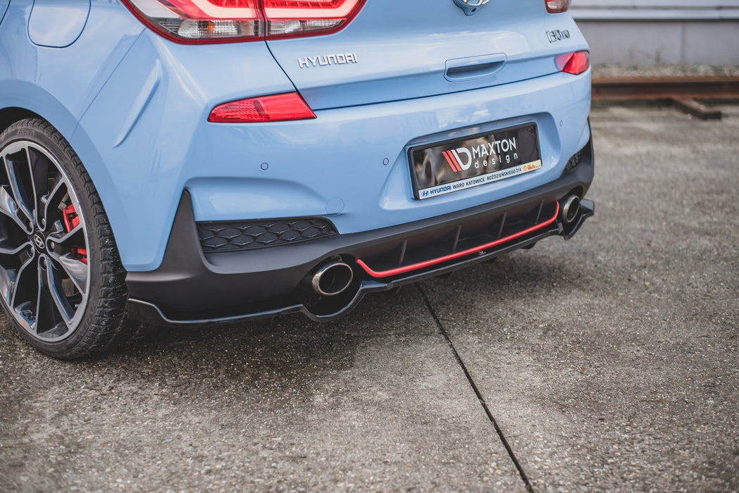 Maxton Design Rear Splitter (with vertical bars) Hyundai I30 N Mk3 Hatchback