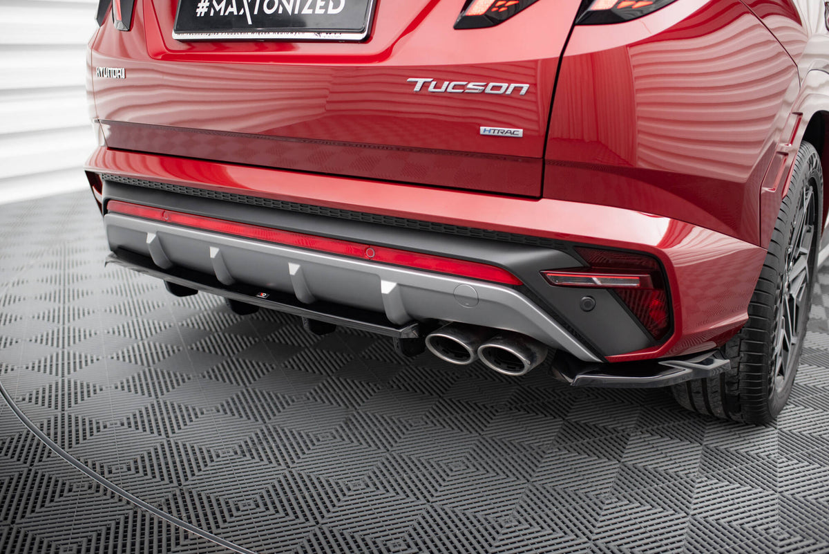 Maxton Design Rear Splitter (with vertical bars) Hyundai Tucson N-Line ...