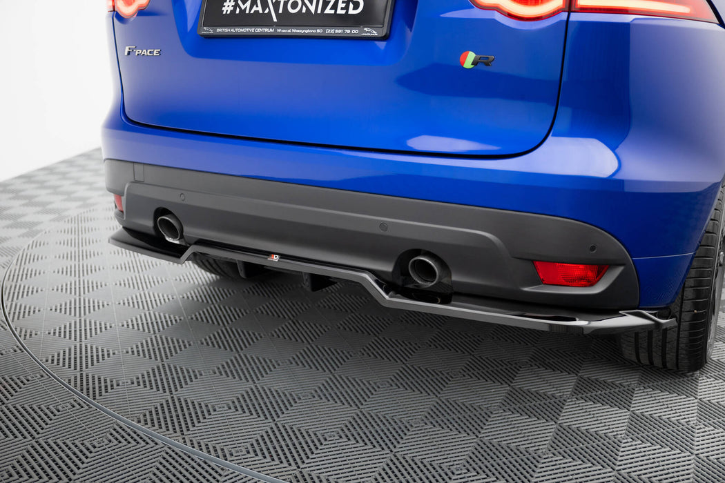 Maxton Design Rear Splitter (with vertical bars) Jaguar F-Pace R-Sport Mk1