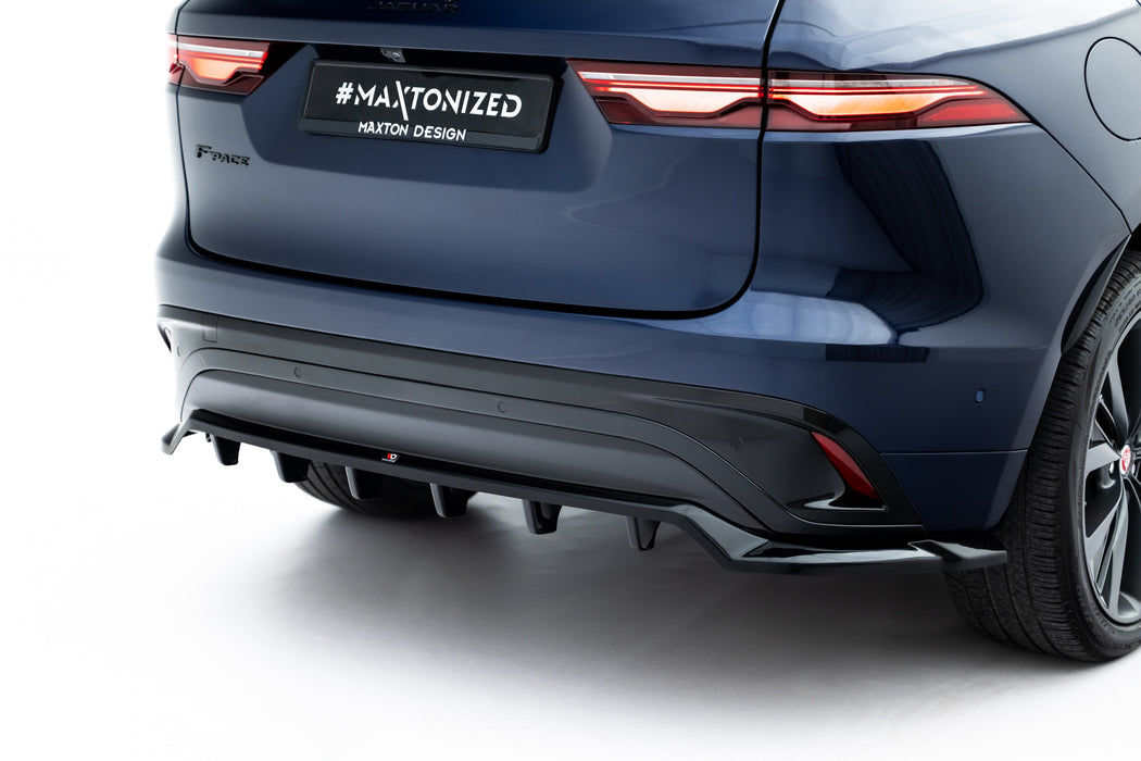 Maxton Design Rear Splitter (with vertical bars) Jaguar F-Pace R-Sport Mk1 Facelift