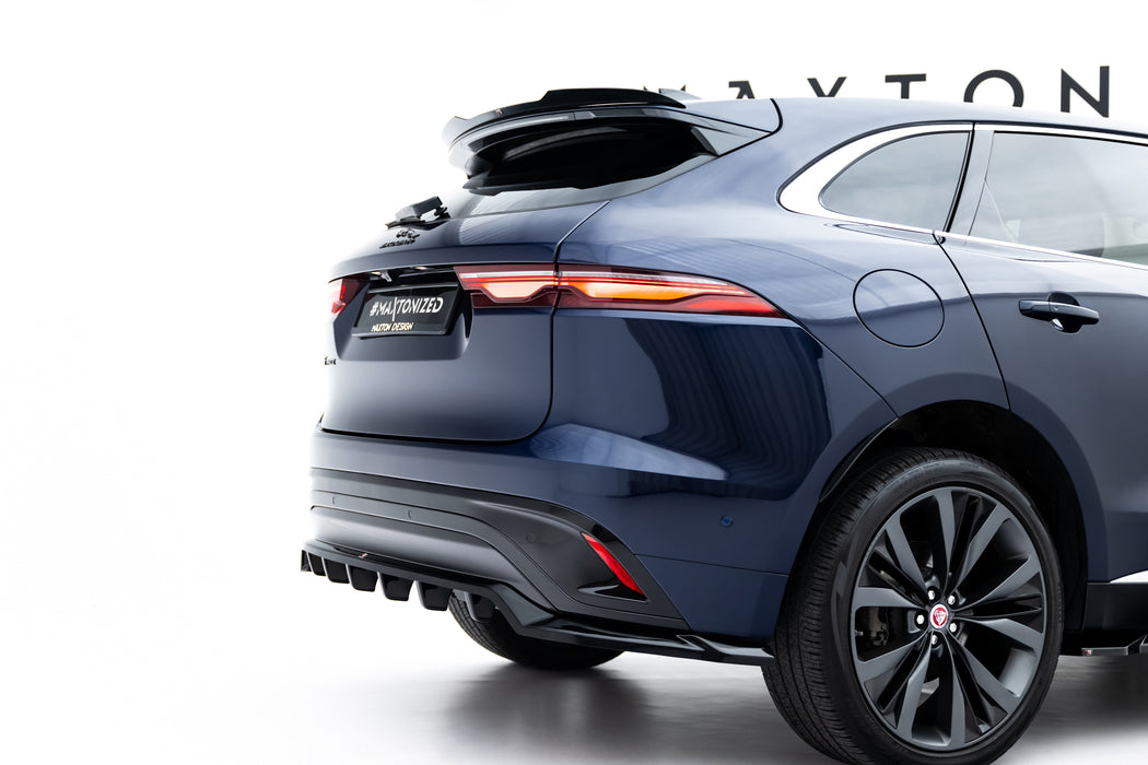 Maxton Design Rear Splitter (with vertical bars) Jaguar F-Pace R-Sport Mk1 Facelift