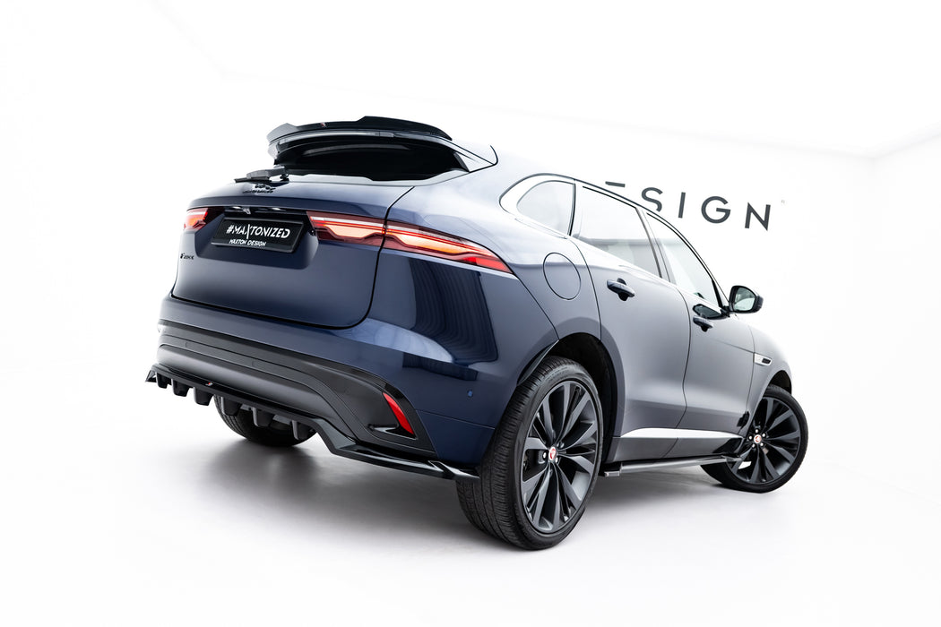 Maxton Design Rear Splitter (with vertical bars) Jaguar F-Pace R-Sport Mk1 Facelift