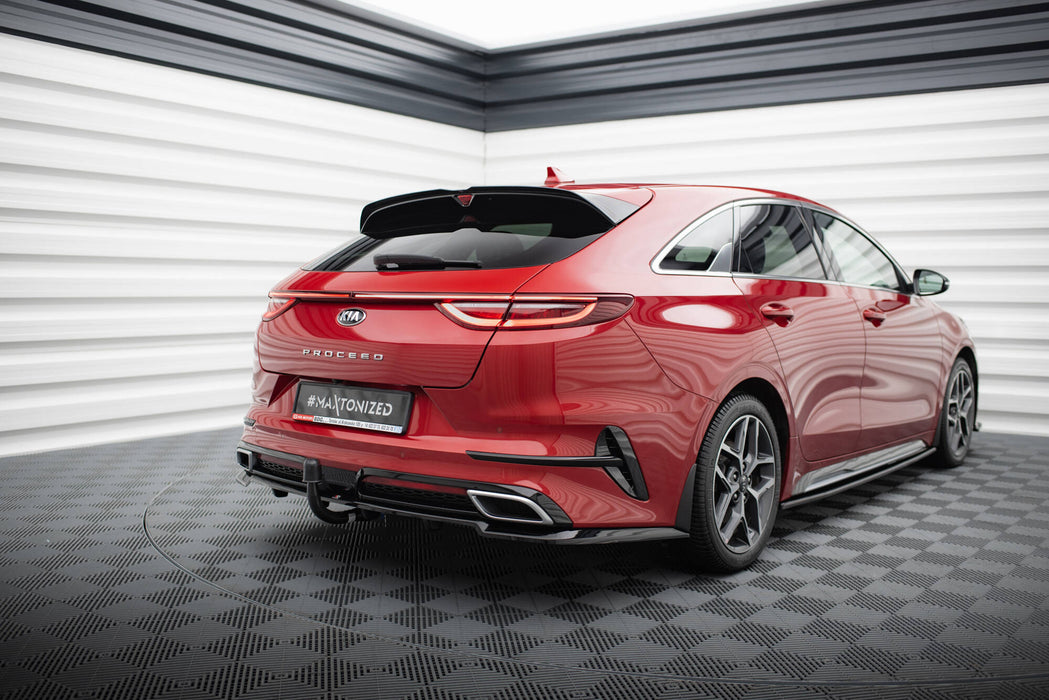 Maxton Design Rear Splitter (with vertical bars) Kia ProCeed GT-Line Mk1