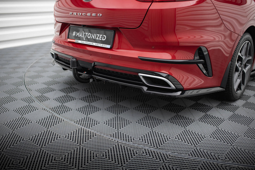 Maxton Design Rear Splitter (with vertical bars) Kia ProCeed GT-Line Mk1