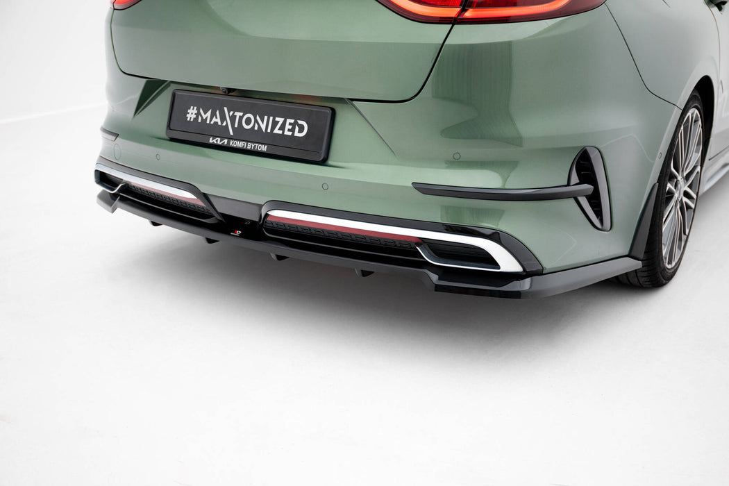 Maxton Design Rear Splitter (with vertical bars) Kia Proceed GT-Line Mk1 Facelift