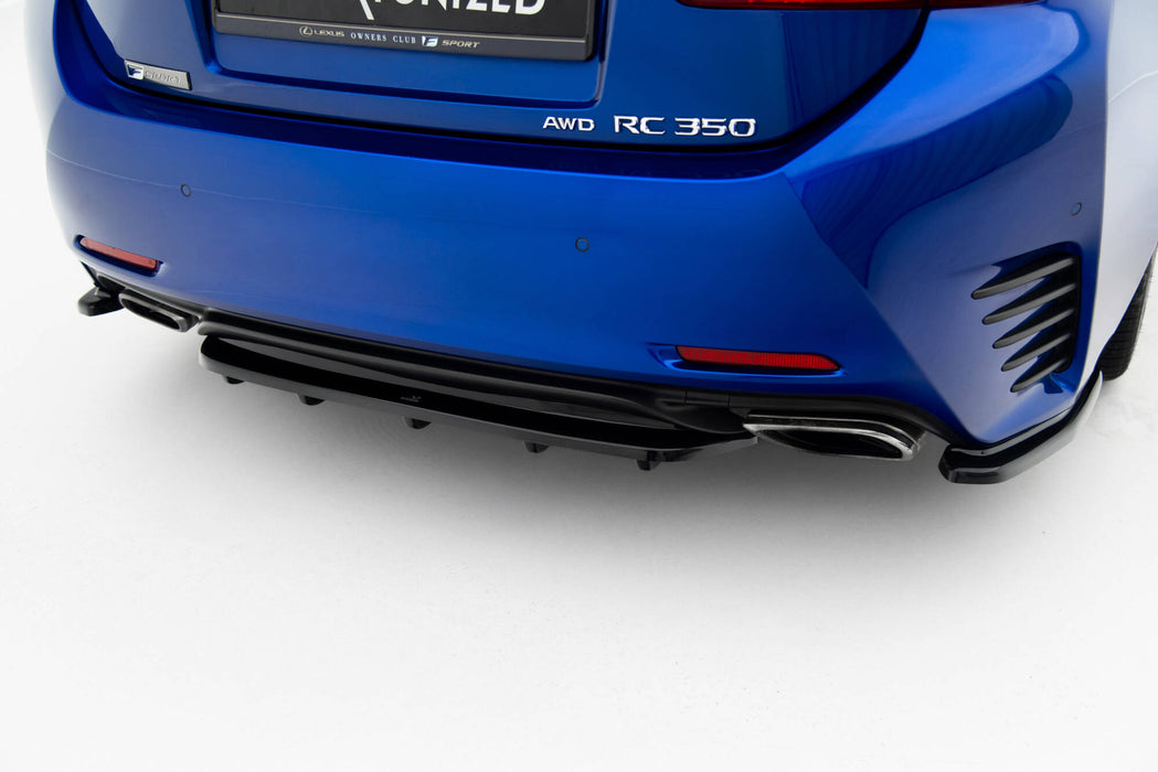 Maxton Design Rear Splitter (with vertical bars) Lexus Rc Mk1