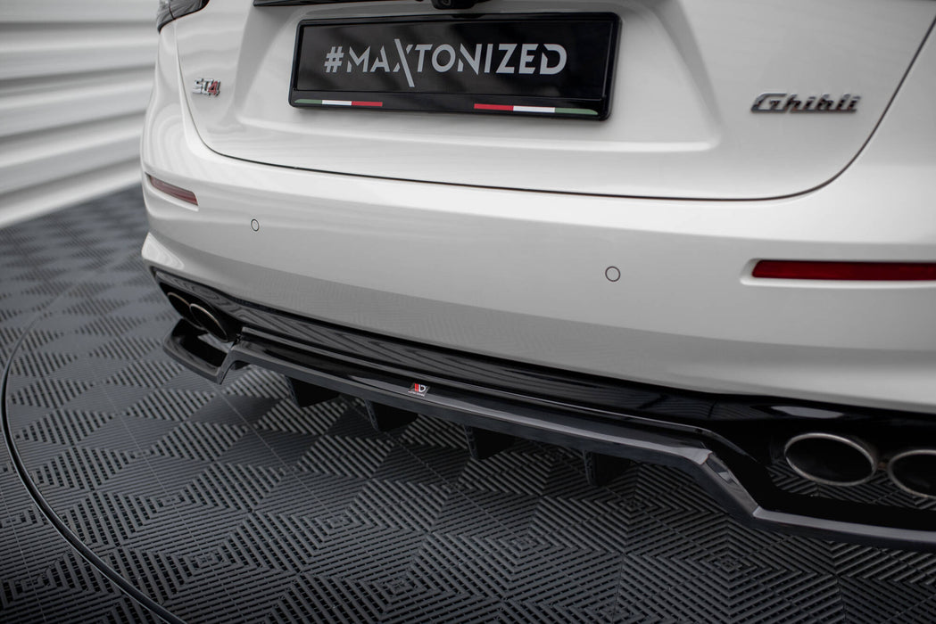 Maxton Design Rear Splitter (with vertical bars) Maserati Ghibli Mk3 Facelift