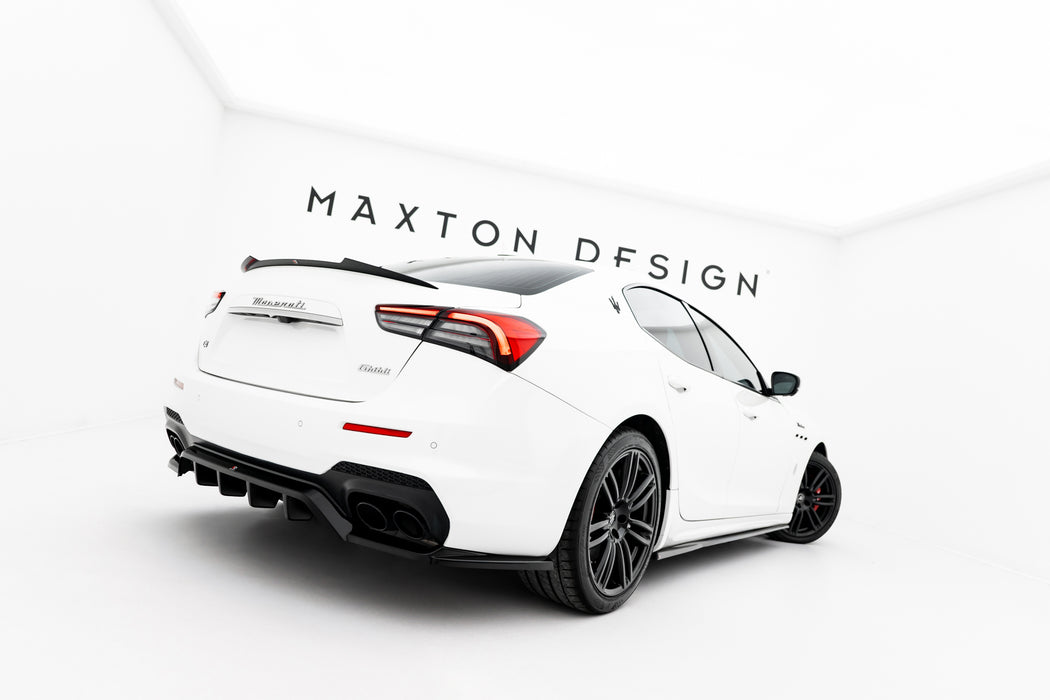 Maxton Design Rear Splitter (with vertical bars) Maserati Ghibli Modena Mk3 Facelift