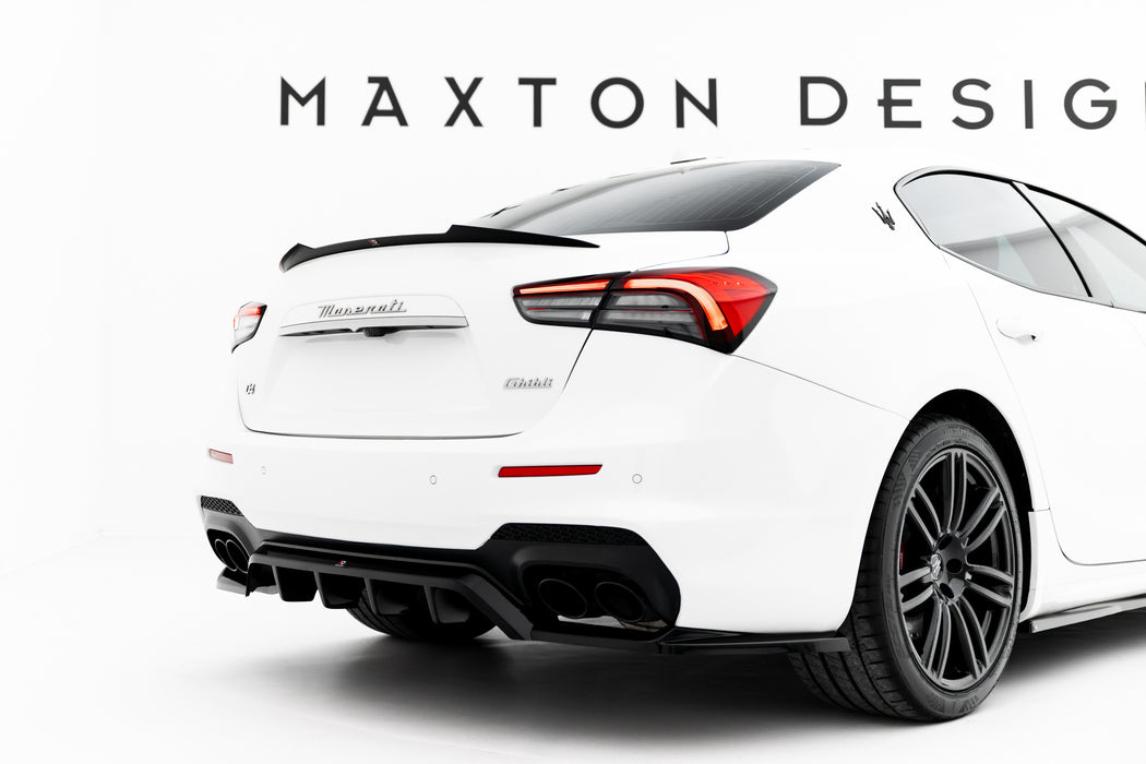 Maxton Design Rear Splitter (with vertical bars) Maserati Ghibli Modena Mk3 Facelift