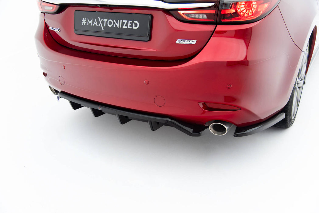 Maxton Design Rear Splitter (with vertical bars) Mazda 6 Sedan Mk3 Facelift
