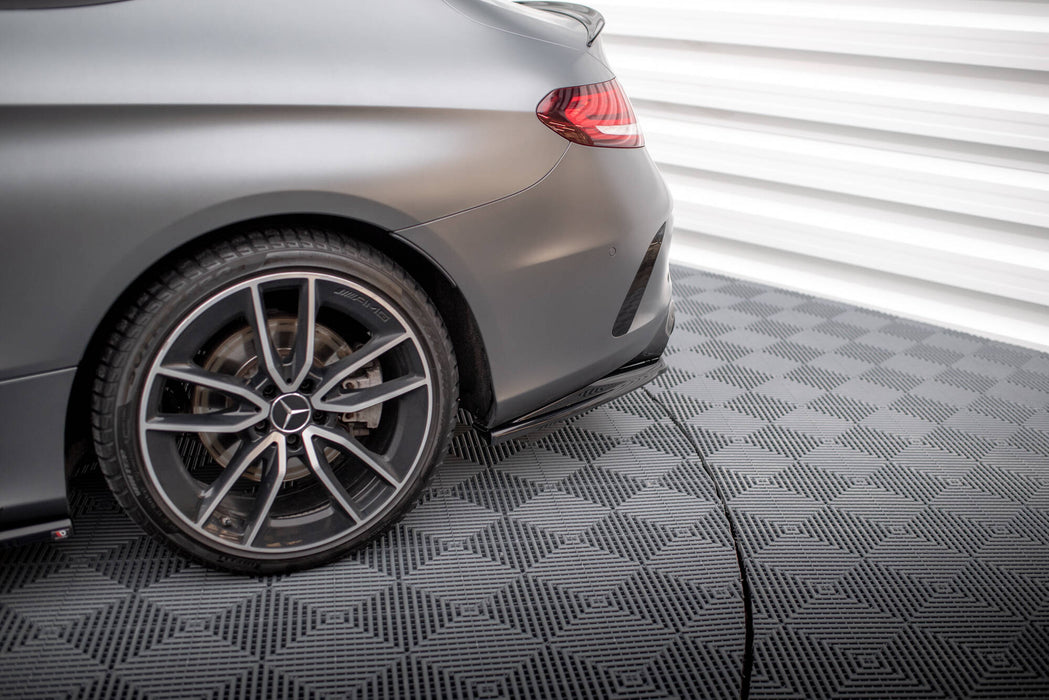 Maxton Design Rear Splitter (with vertical bars) Mercedes-AMG C43 Coupe / Cabrio C205 Facelift / A205 Facelift