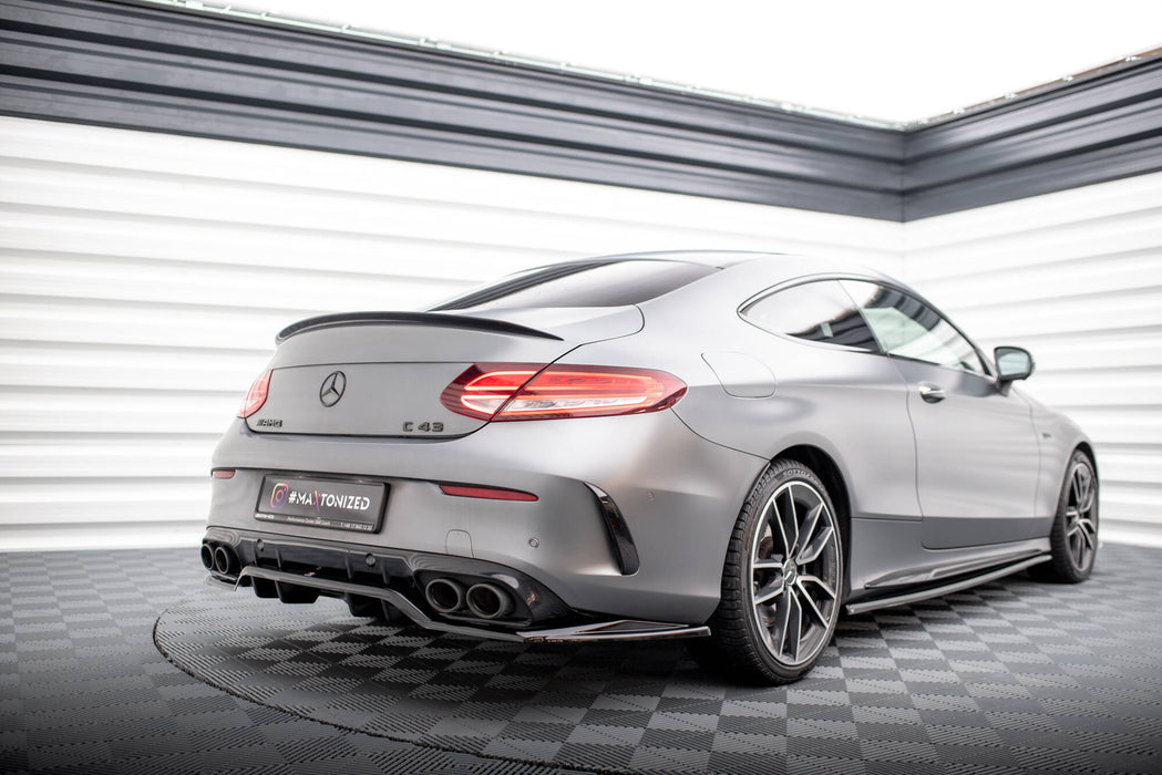 Maxton Design Rear Splitter (with vertical bars) Mercedes-AMG C43 Coupe / Cabrio C205 Facelift / A205 Facelift