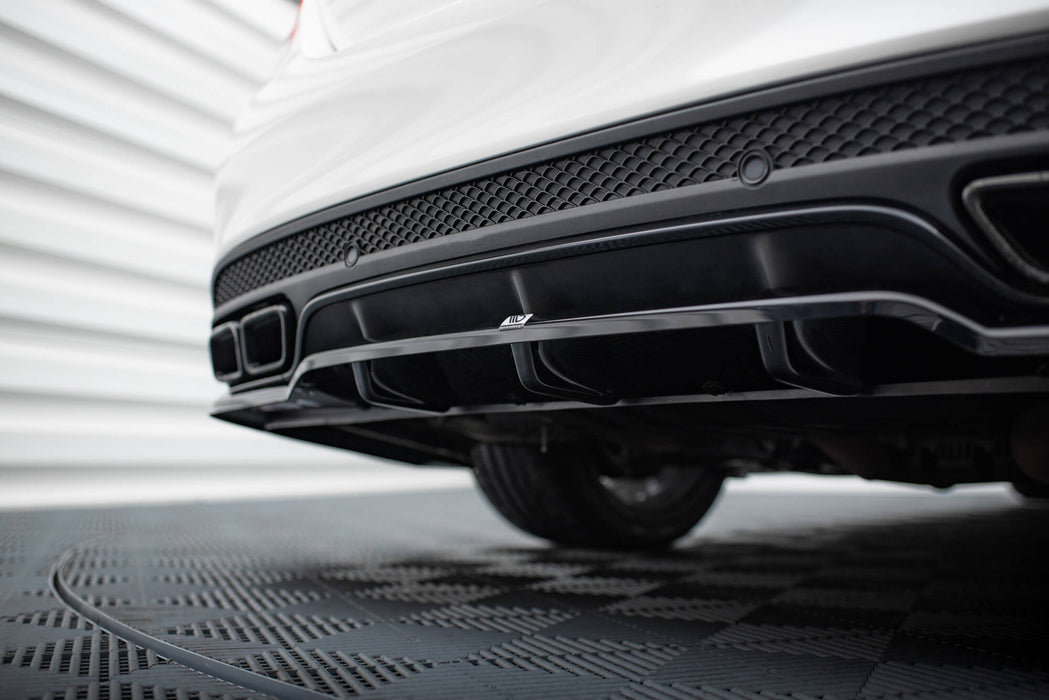 Maxton Design Rear Splitter (with vertical bars) Mercedes-AMG C63 Sedan / Estate W205 / S205