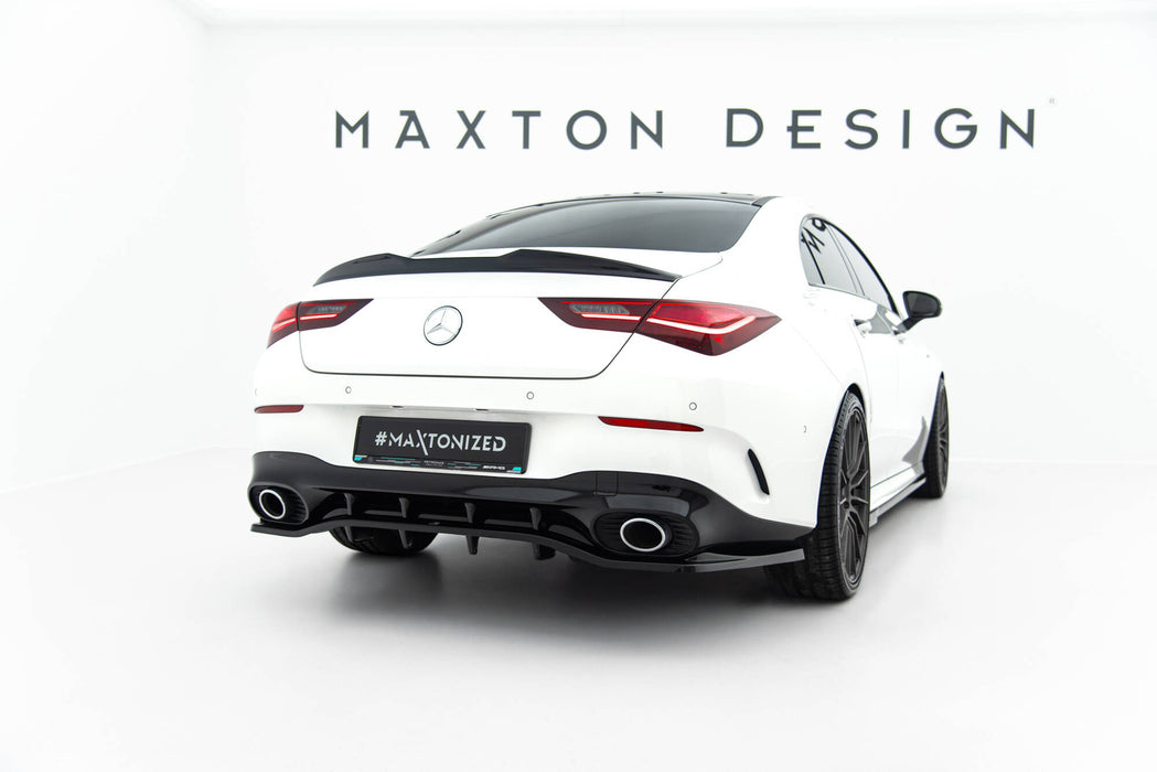 Maxton Design Rear Splitter (with vertical bars) Mercedes-AMG CLA 35  / 45  Coupe / Shooting Brake C118 Facelift / X118 Facelift