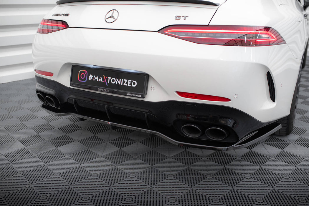 Maxton Design Rear Splitter (with vertical bars) Mercedes-AMG GT 43 4 Door Coupe V8 Styling Package