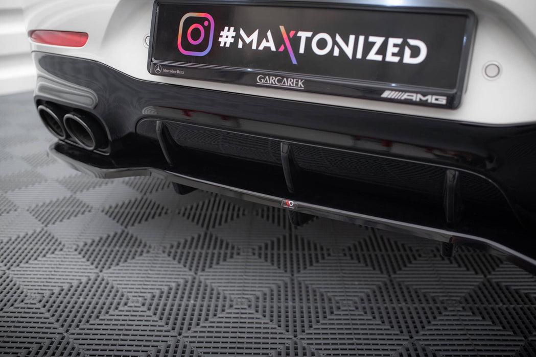 Maxton Design Rear Splitter (with vertical bars) Mercedes-AMG GT 43 4 Door Coupe V8 Styling Package