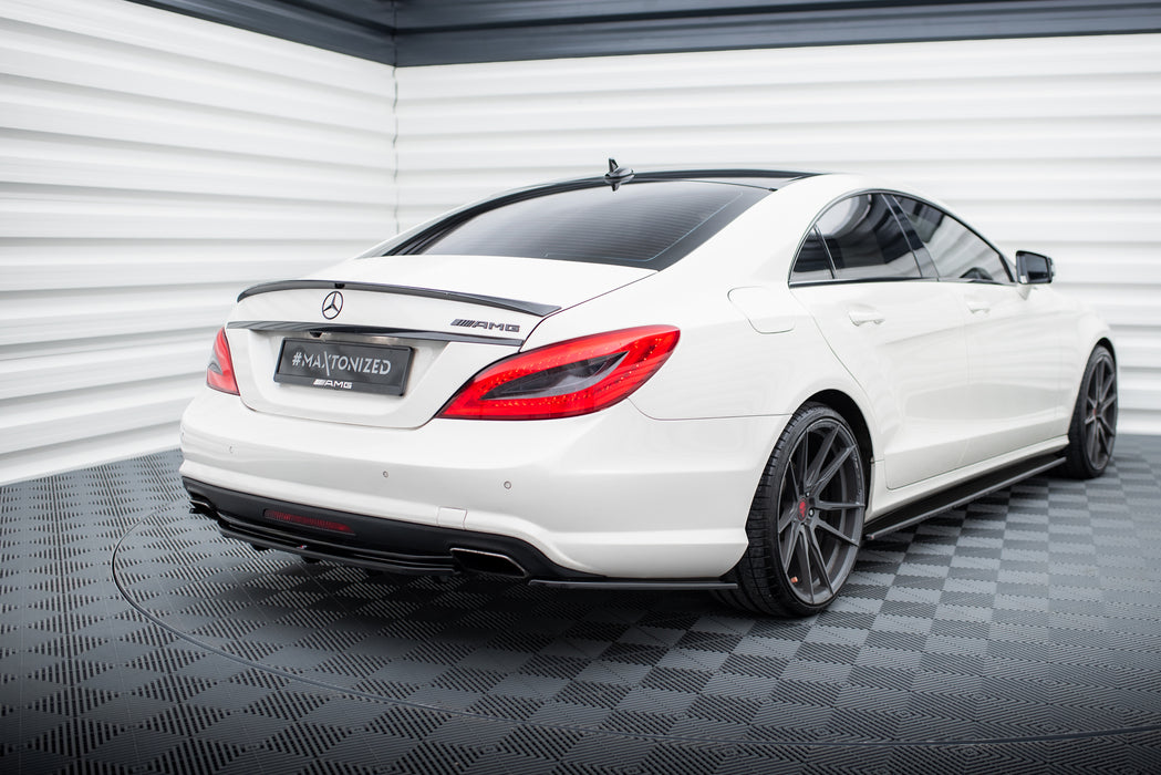 Maxton Design Rear Splitter (with vertical bars) Mercedes-Benz CLS AMG-Line C218