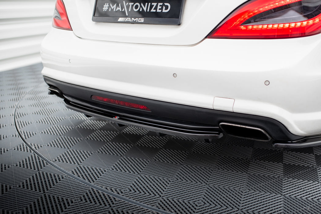 Maxton Design Rear Splitter (with vertical bars) Mercedes-Benz CLS AMG-Line C218