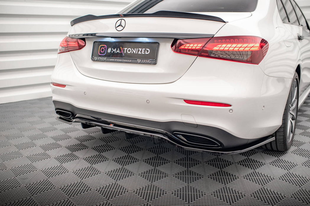 Maxton Design Rear Splitter (with vertical bars) Mercedes-Benz E AMG-Line Sedan W213 Facelift
