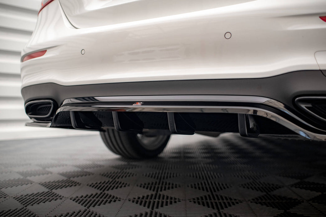 Maxton Design Rear Splitter (with vertical bars) Mercedes-Benz E AMG-Line Sedan W213 Facelift