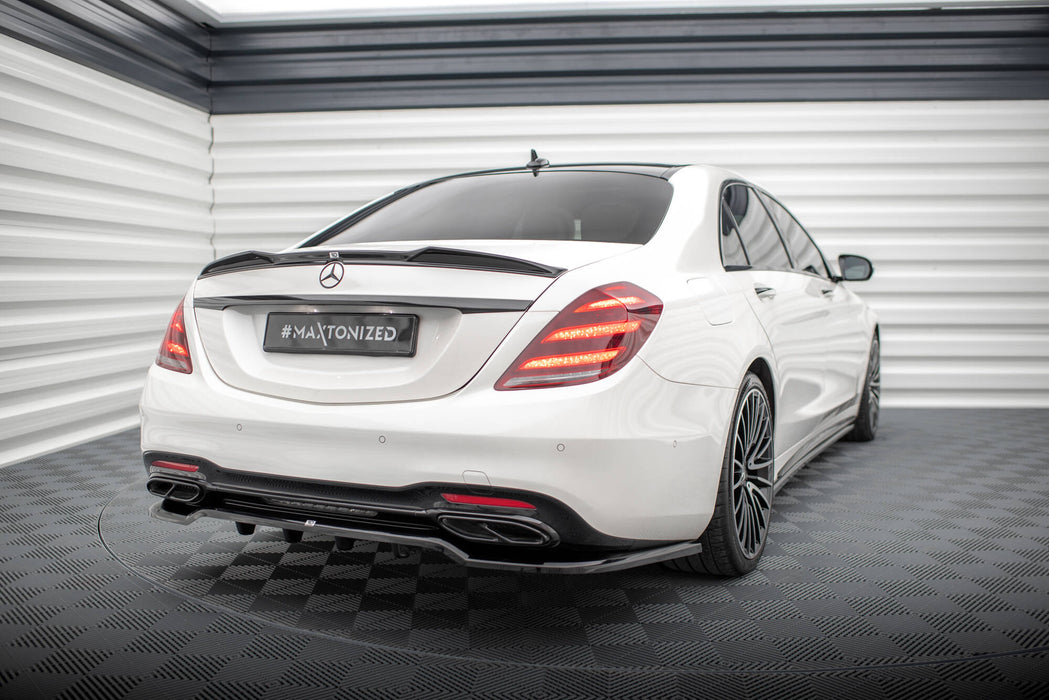 Maxton Design Rear Splitter (with vertical bars) Mercedes-Benz S AMG-Line W222 Facelift