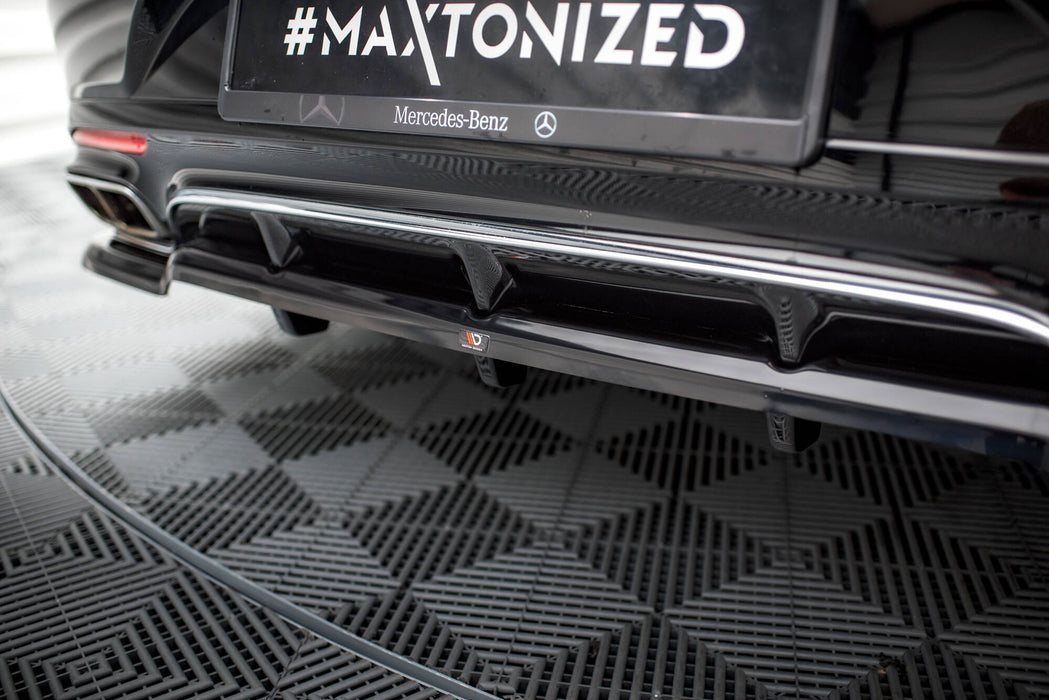 Maxton Design Rear Splitter (with vertical bars) Mercedes-Benz S Coupe AMG-Line C217 Facelift