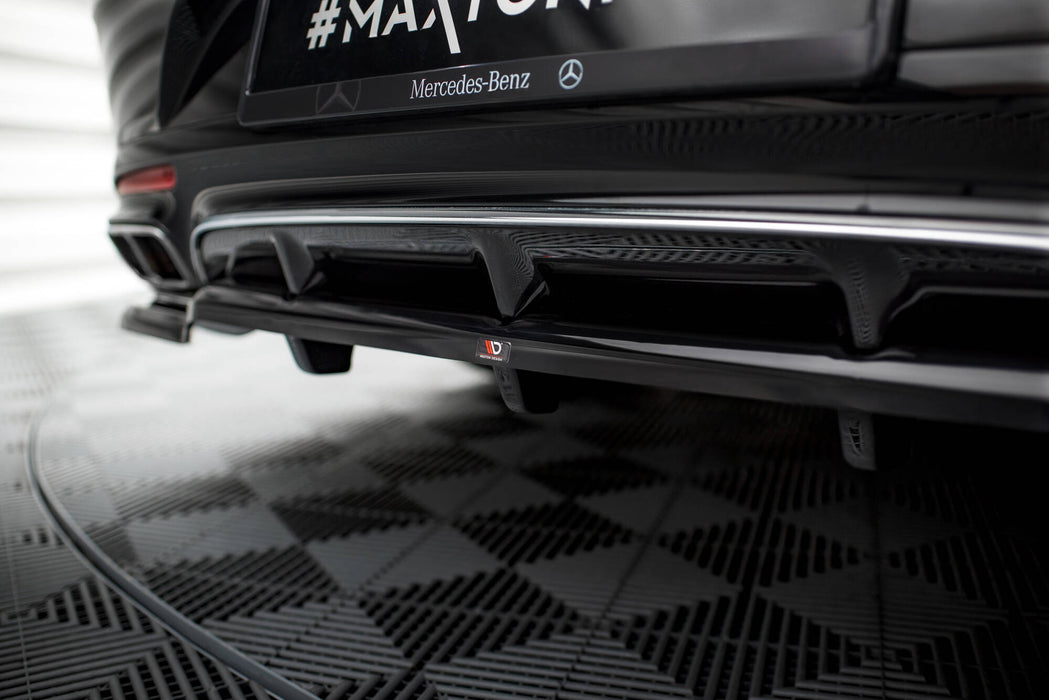 Maxton Design Rear Splitter (with vertical bars) Mercedes-Benz S Coupe AMG-Line C217 Facelift